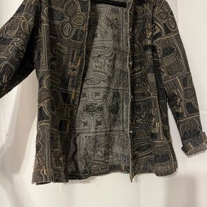 Vintage Beaded Chicos Jean Jacket